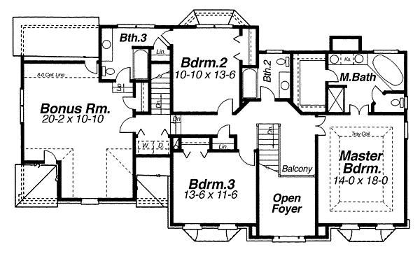 upper floor house blueprint