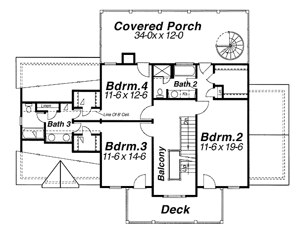 upper floor house blueprint