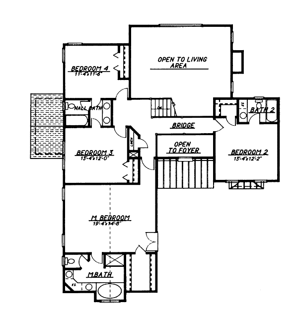 upper floor house blueprint