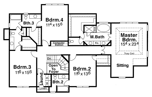 upper floor house blueprint
