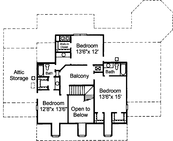 upper floor house blueprint