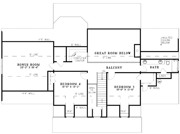 upper floor house blueprint