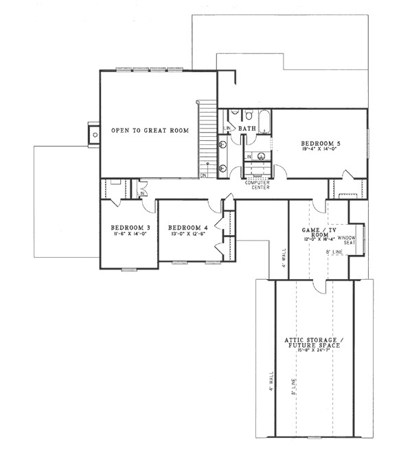 upper floor house blueprint
