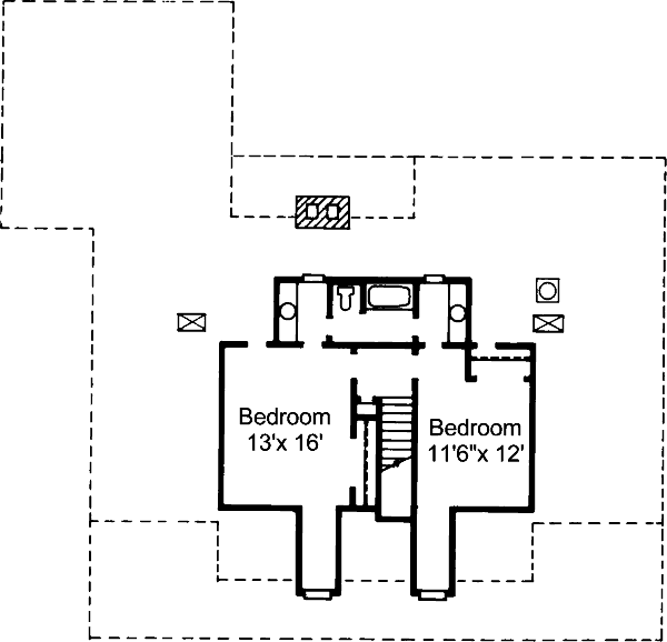 upper floor house blueprint
