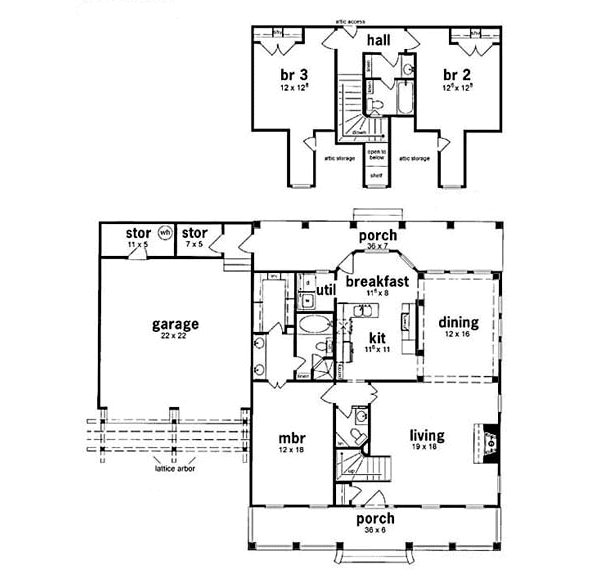 upper floor house blueprint