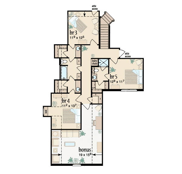 upper floor house blueprint