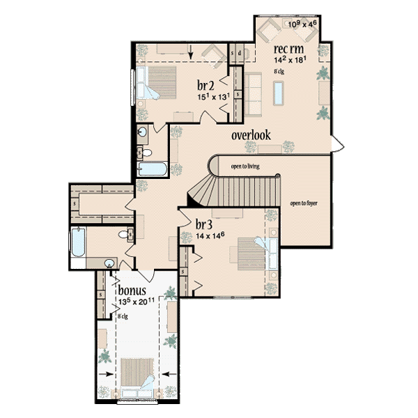 upper floor house blueprint