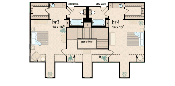 upper floor house blueprint