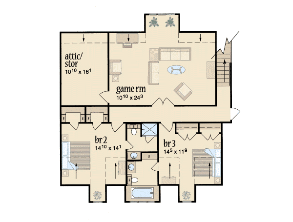 upper floor house blueprint