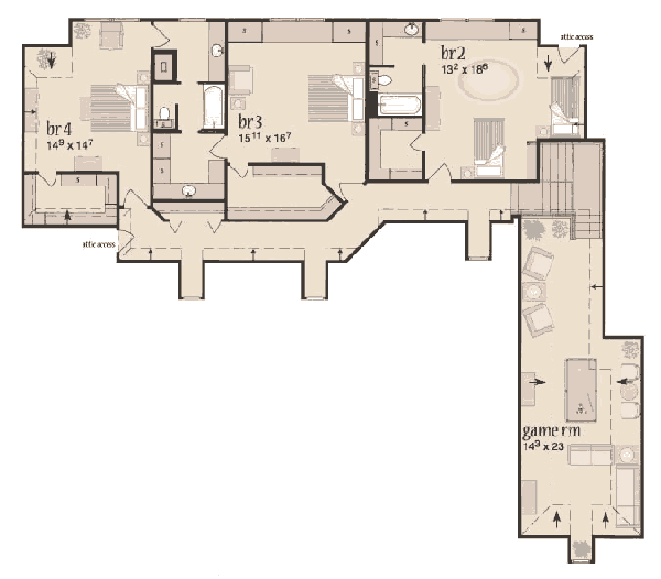 upper floor house blueprint