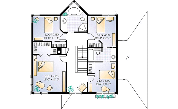 upper floor house blueprint