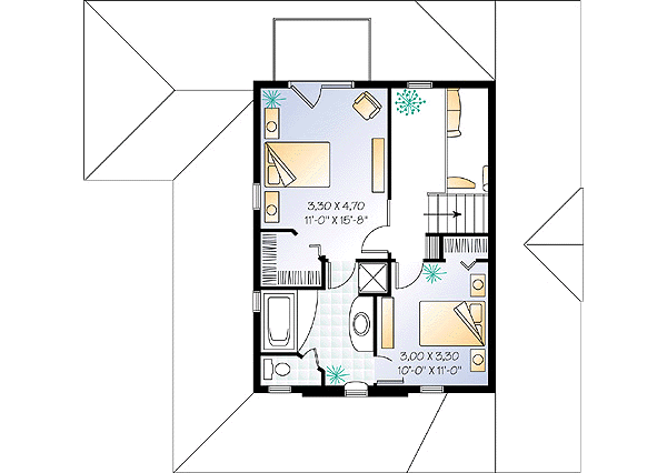 upper floor house blueprint