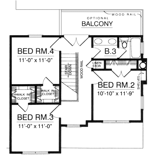 upper floor house blueprint