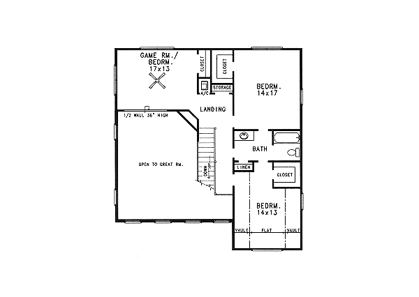 upper floor house blueprint