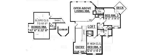 upper floor house blueprint
