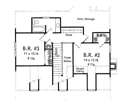 upper floor house blueprint