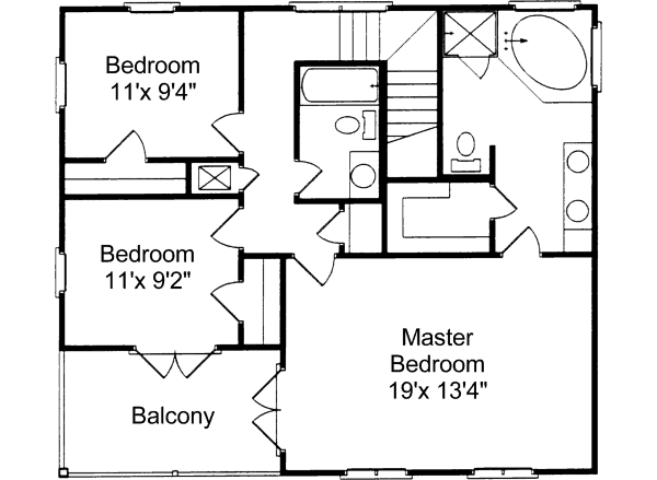 upper floor house blueprint