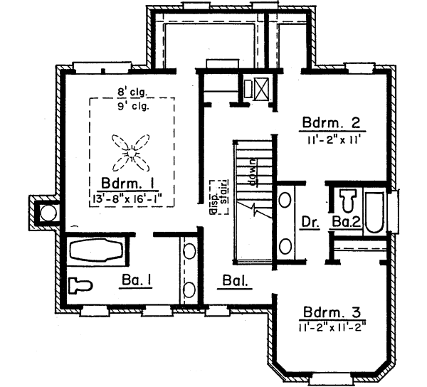 upper floor house blueprint
