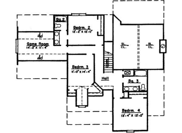 upper floor house blueprint