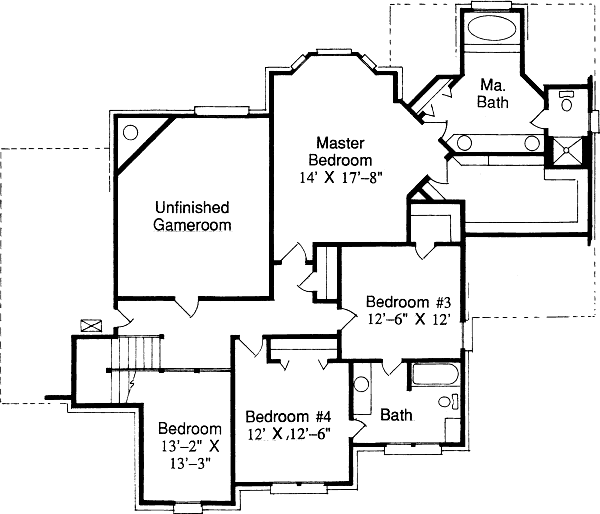 upper floor house blueprint