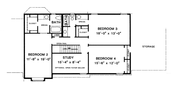 upper floor house blueprint