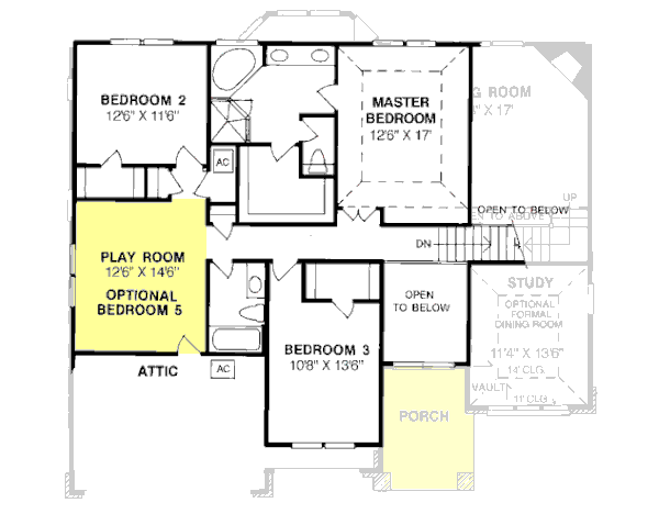 upper floor house blueprint