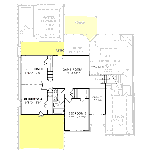 upper floor house blueprint