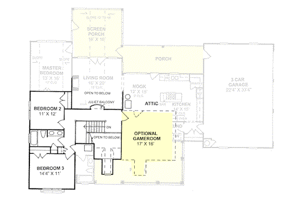 upper floor house blueprint