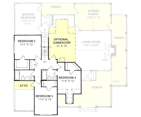 upper floor house blueprint