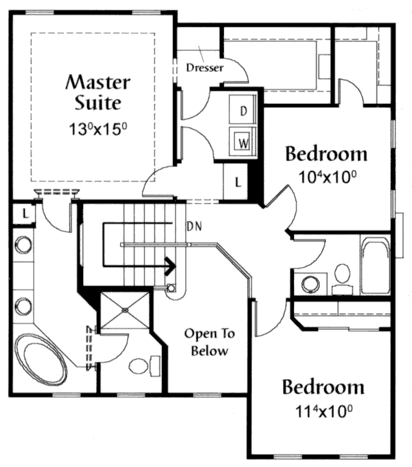 upper floor house blueprint