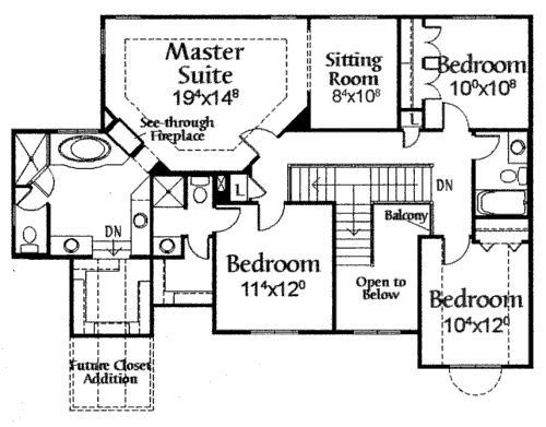 upper floor house blueprint