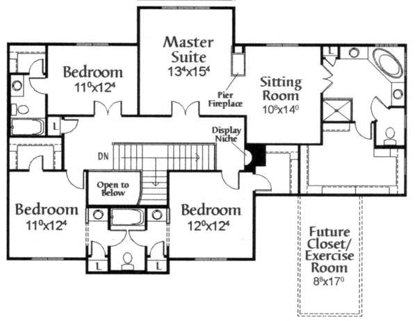 upper floor house blueprint