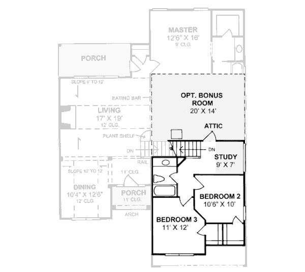 upper floor house blueprint