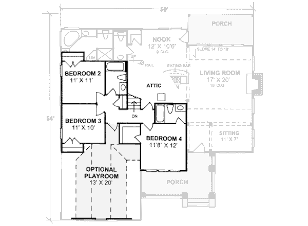 upper floor house blueprint