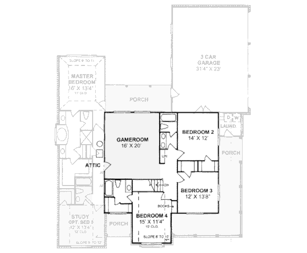 upper floor house blueprint