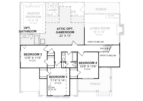 upper floor house blueprint