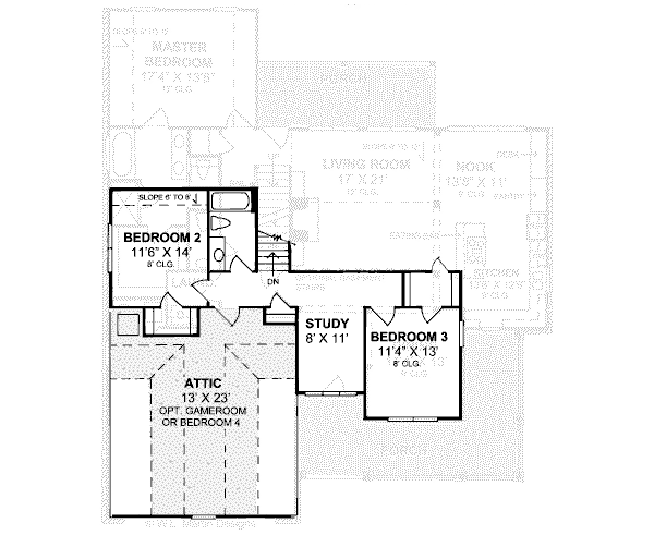 upper floor house blueprint