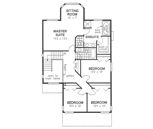 upper floor house blueprint