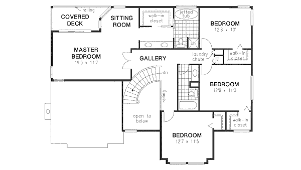 upper floor house blueprint