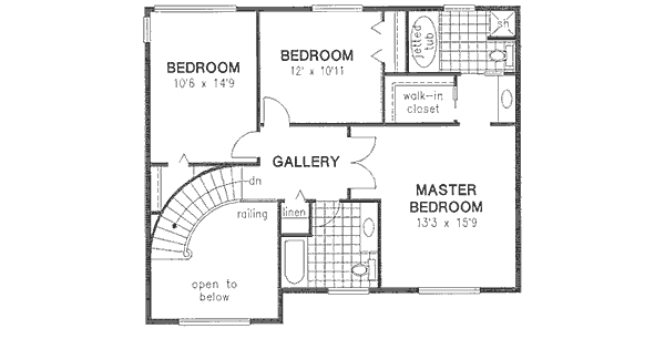 upper floor house blueprint