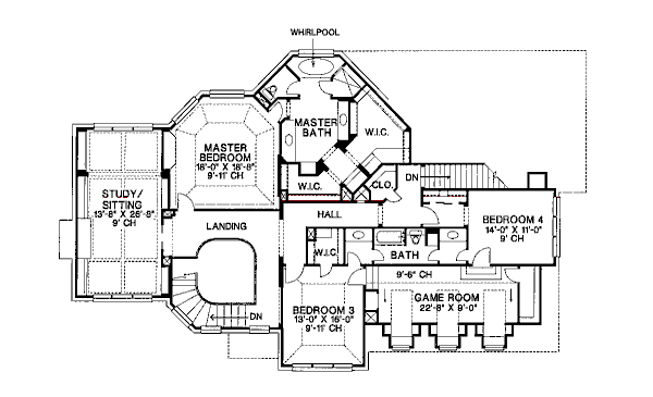 upper floor house blueprint