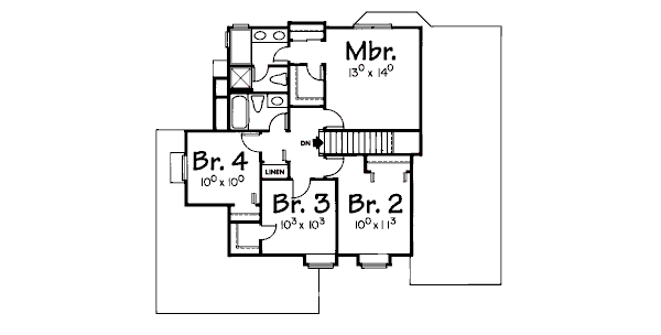 upper floor house blueprint