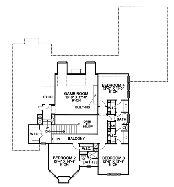 upper floor house blueprint