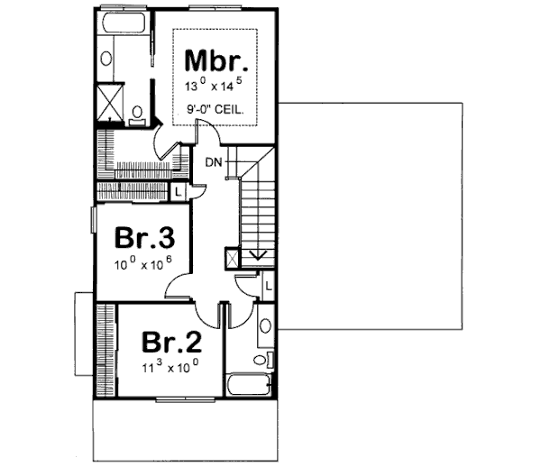 upper floor house blueprint