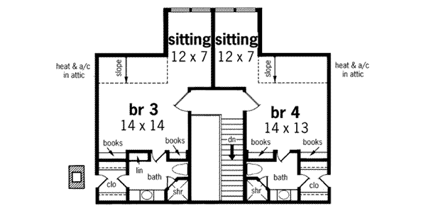 upper floor house blueprint