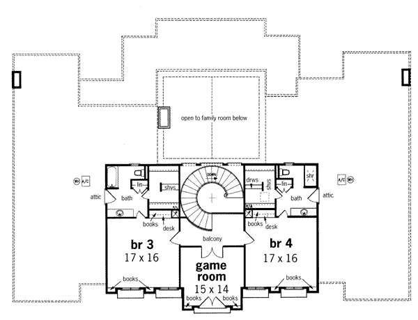 upper floor house blueprint