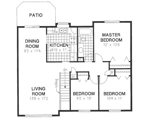 upper floor house blueprint