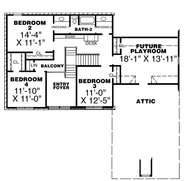 upper floor house blueprint