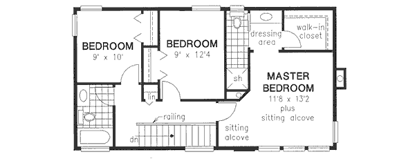upper floor house blueprint