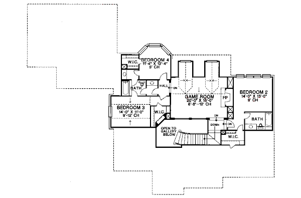 upper floor house blueprint